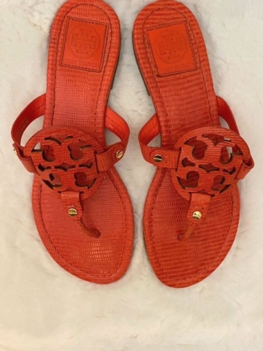 Tory Burch Orange Leather sandals